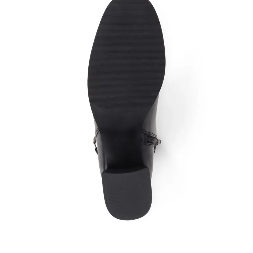 Monika Heeled Ankle Boots - Black
