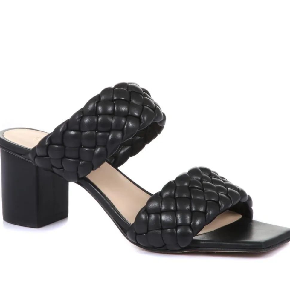 Monte Carlo Block Heeled Mules - Black