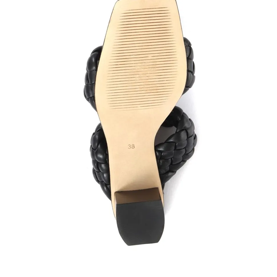 Monte Carlo Block Heeled Mules - Black