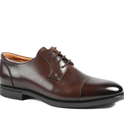 Moore Wide-Fit Leather Derby Shoes - Brown