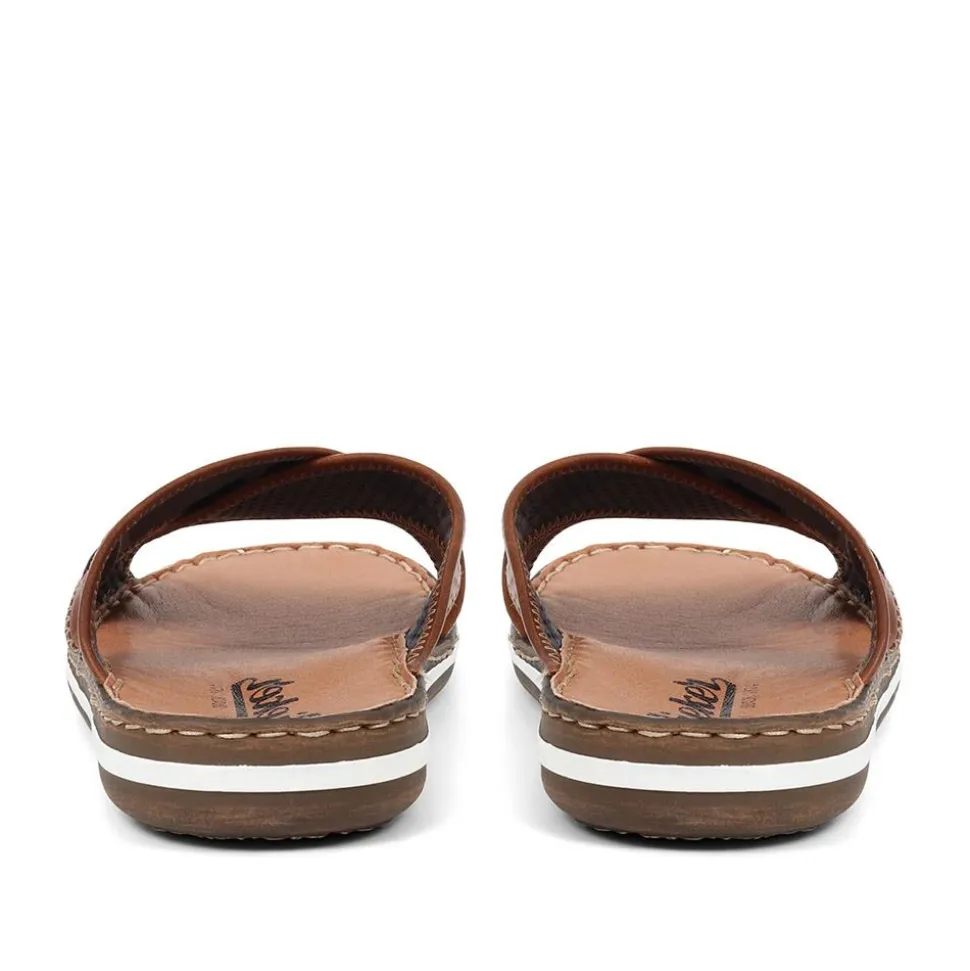 Mule Slider Sandals - Brown