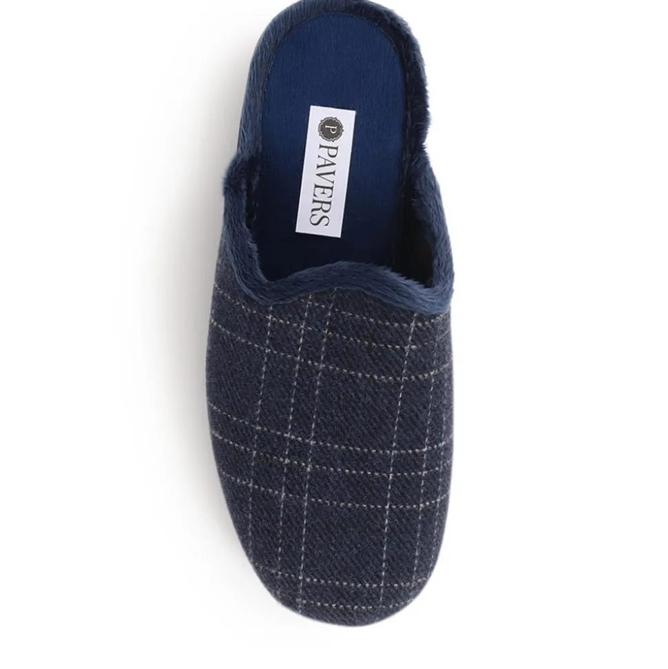 Mule Slippers - Navy