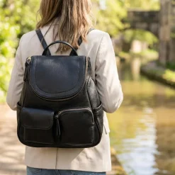 Multi-Pocket Backpack - Black