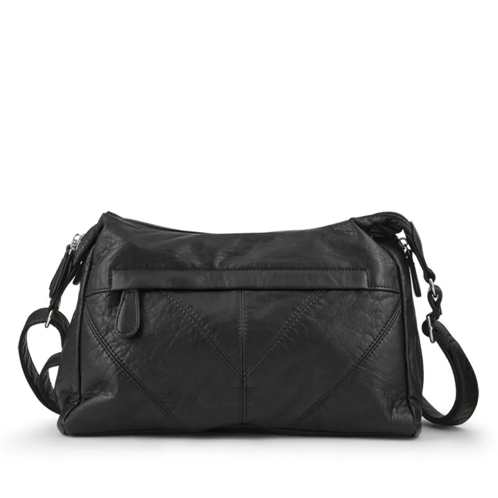 Multi-Pocket Crossbody Bag - Black