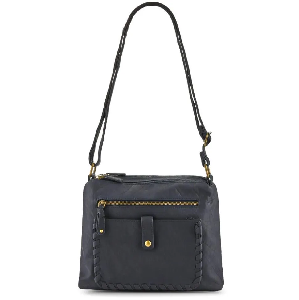 Multi-Pocket Crossbody Bag - Navy