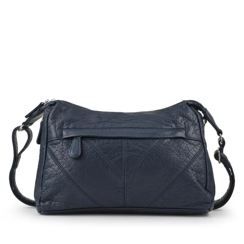 Multi-Pocket Crossbody Bag - Navy