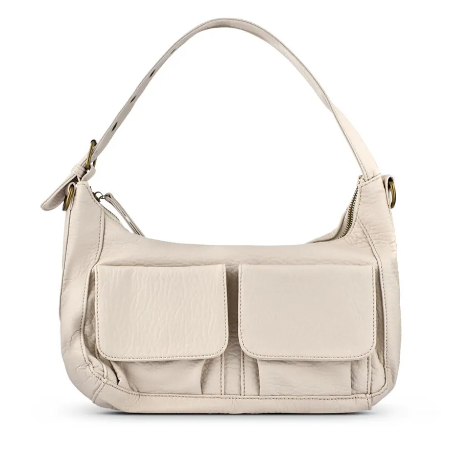Multi-Pocket Shoulder Bag - Beige