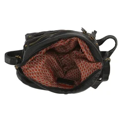 Multi-Zip Cross-Body Bag - Black