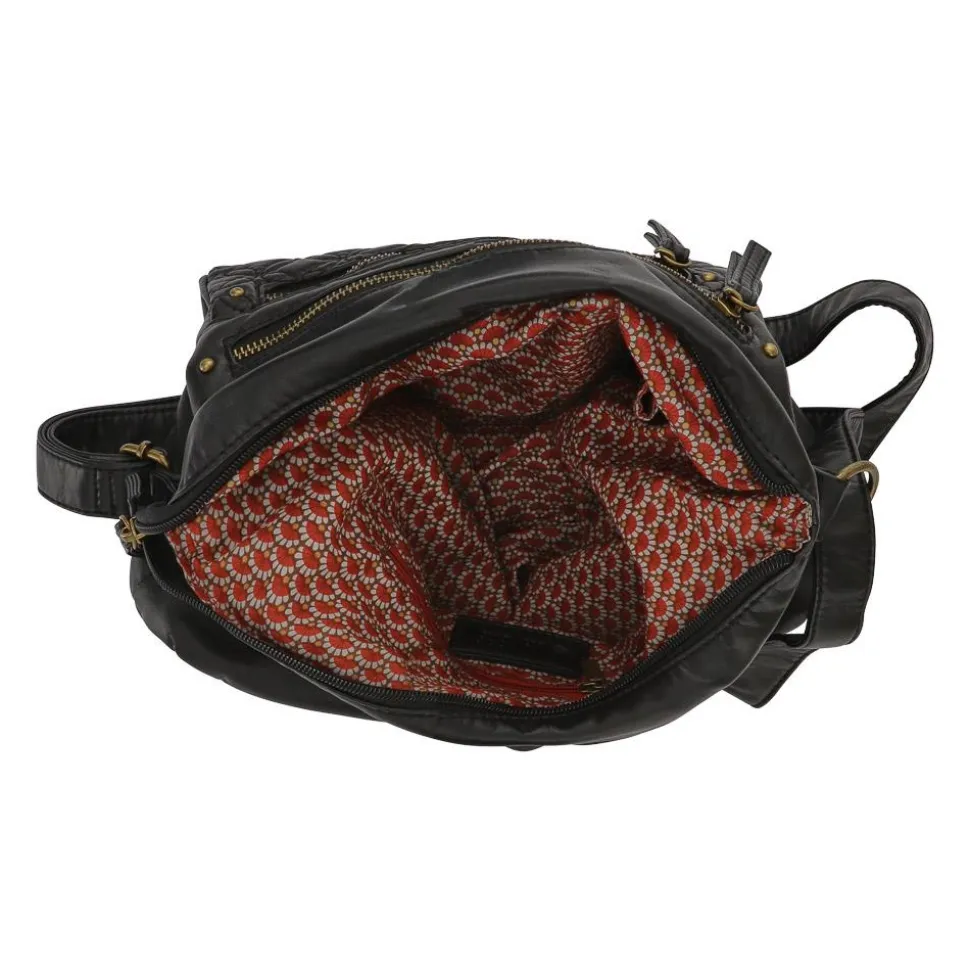 Multi-Zip Cross-Body Bag - Black