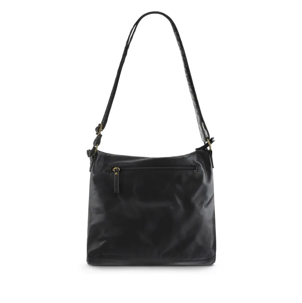 Multi-Zip Cross-Body Bag - Black