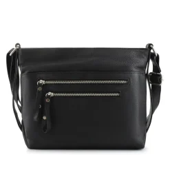 Multi-Zip-Up Crossbody Bag - Black