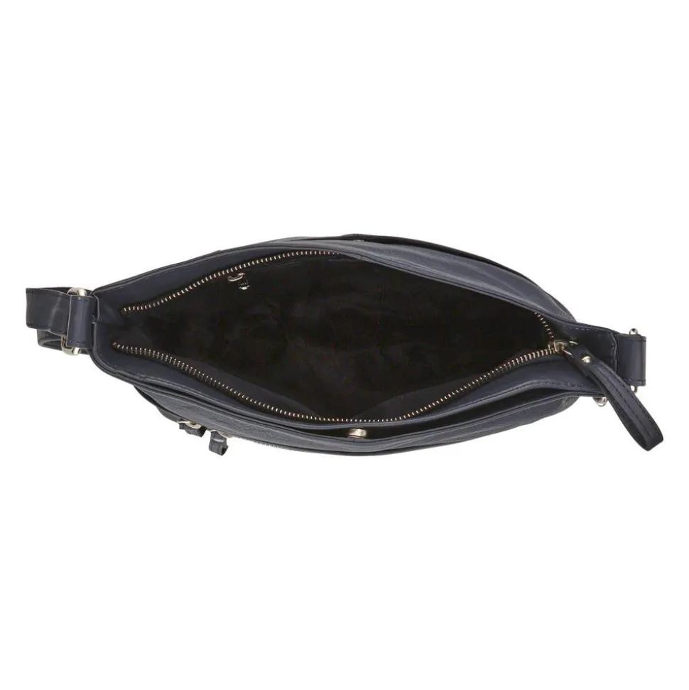 Multi-Zip-Up Crossbody Bag - Navy