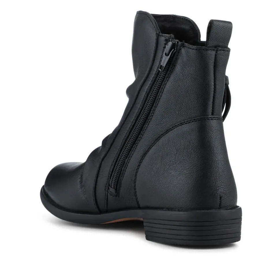 Nectar2 Leather Slouch Ankle Boots - Black