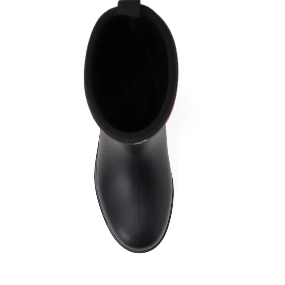 Neoprene Wellington Boots - Black Floral
