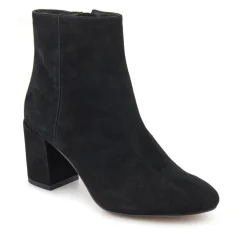 Neptune Heeled Ankle Boots - Black Suede