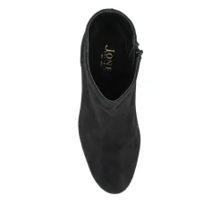 Neptune Heeled Ankle Boots - Black Suede