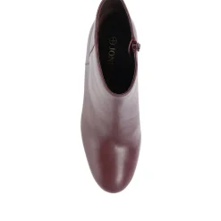 Neptune Heeled Ankle Boots - Burgundy