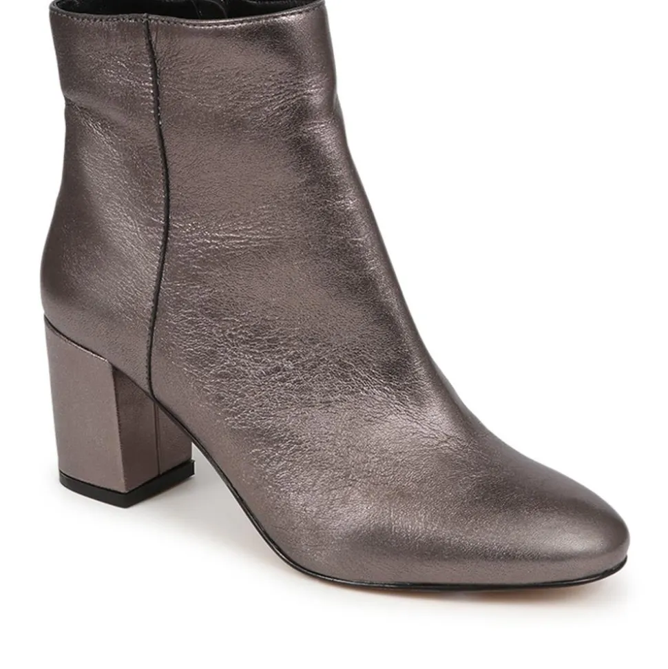 Neptune Heeled Ankle Boots - Pewter