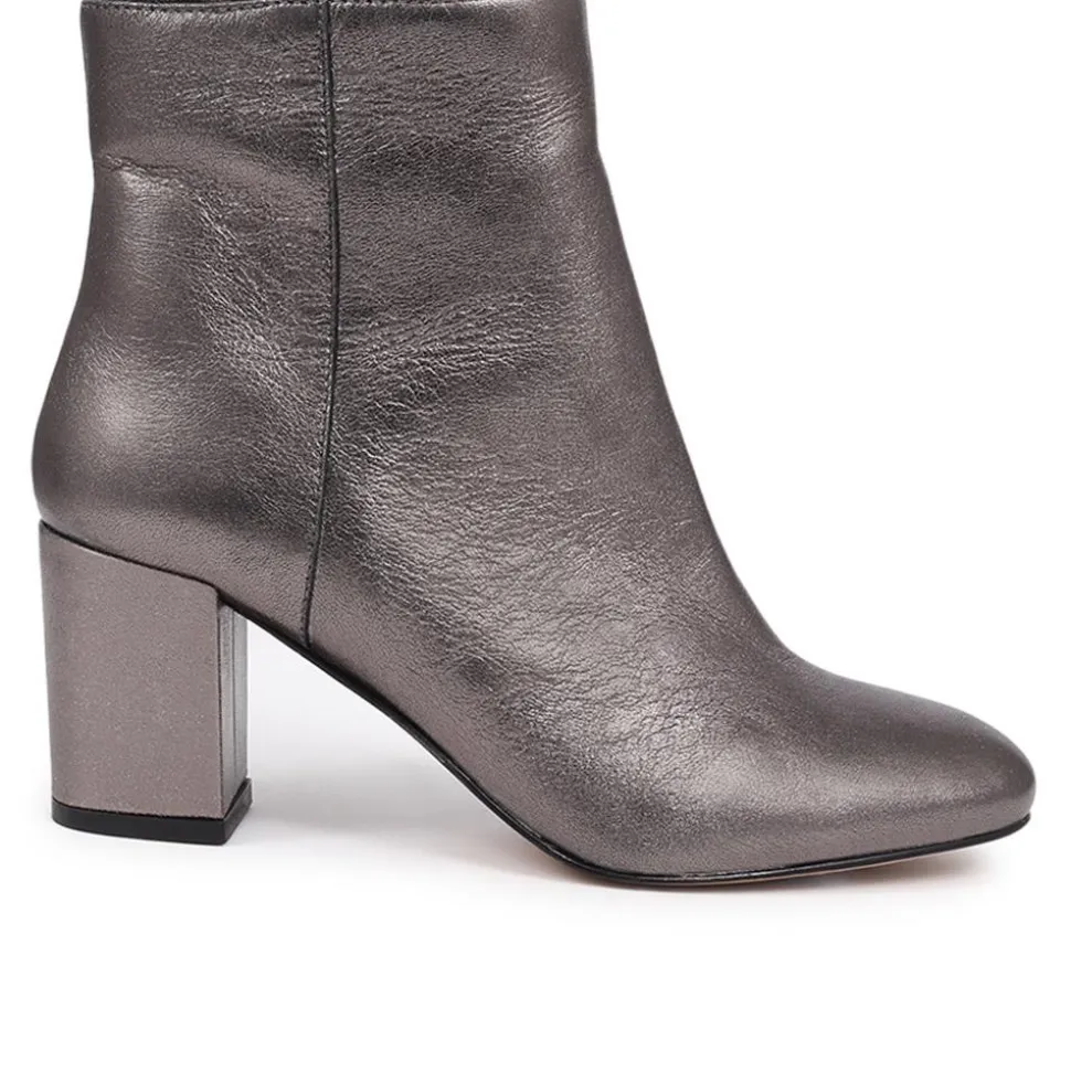 Neptune Heeled Ankle Boots - Pewter