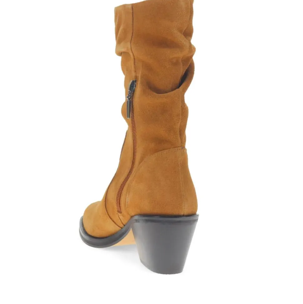 Nerine Calf-Length Boots - Tan