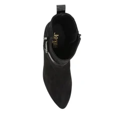 Nia Leather Buckle-Fasten Boots - Black Suede