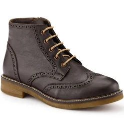 Novi Brogue Ankle Boots - Brown