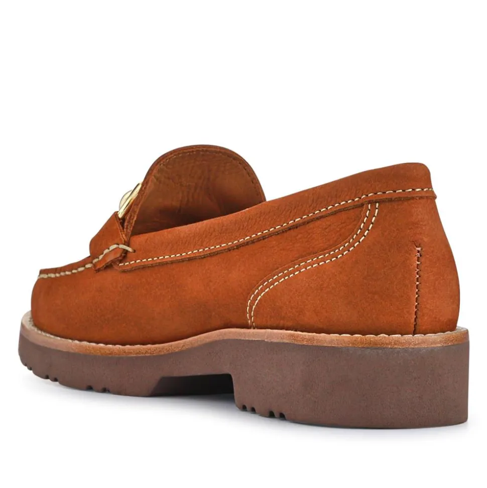 Orlana Leather Slip-On Moccasins - Tan