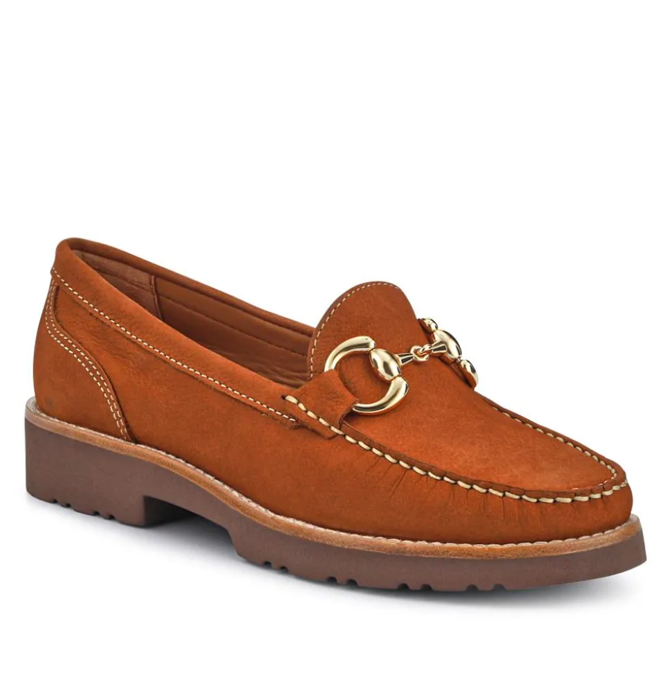 Orlana Leather Slip-On Moccasins - Tan