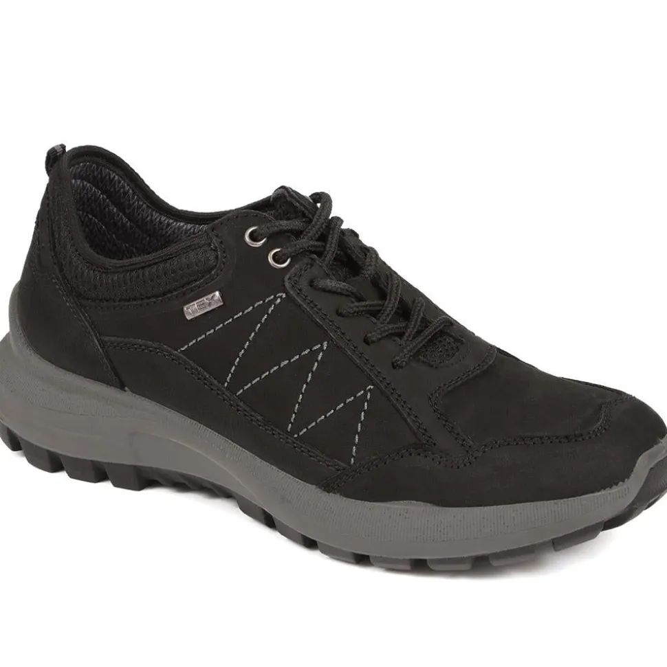 Outdoor Leather Lace-Up Shoes - Black