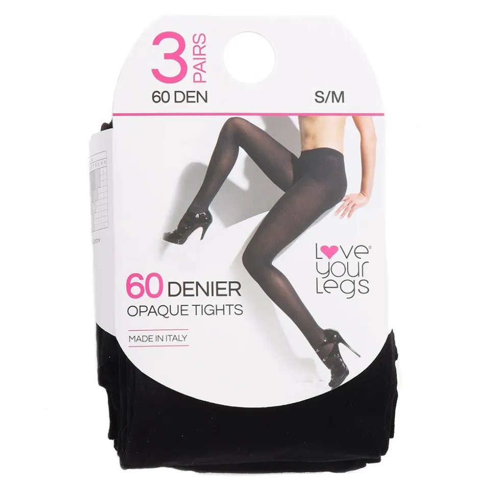 3-Pack 60 Denier Tights - Black