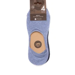 4-Pack Invisible Socks - Blue Multi