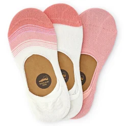 4 Pack Invisible Socks - Pink Multi