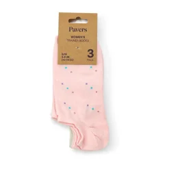 3-Pack No-Show Ankle Socks - Pink Multi