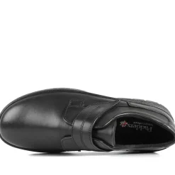 Padders Adjustable Fit Monk Shoes - Black