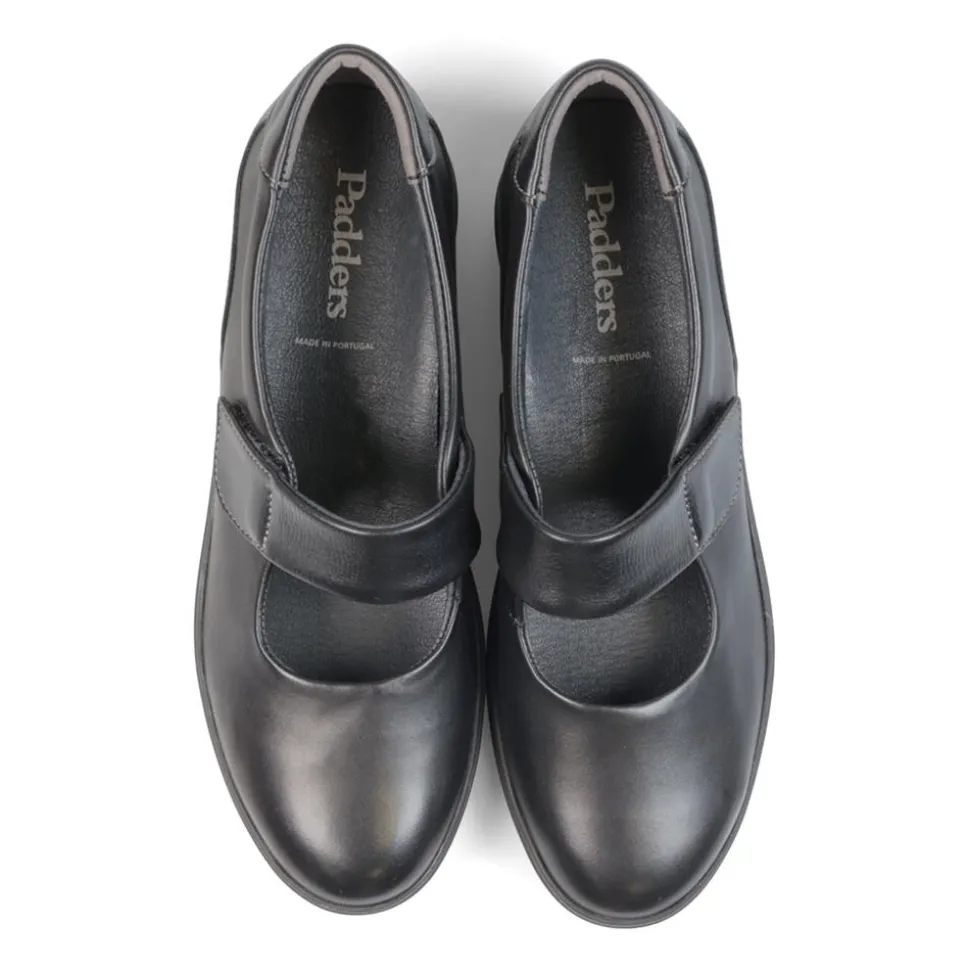 Padders Ladies Comfort 2E Fit - Black Leather