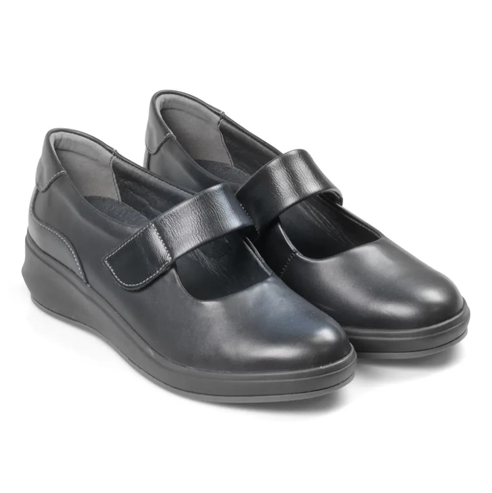 Padders Ladies Comfort 2E Fit - Black Leather
