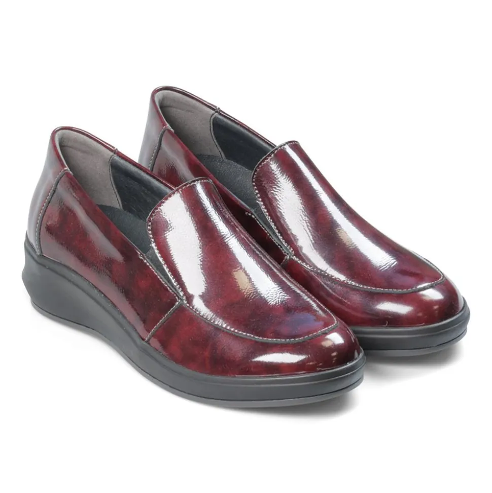 Padders Ladies Comfort 2E Fit - Burgundy Patent