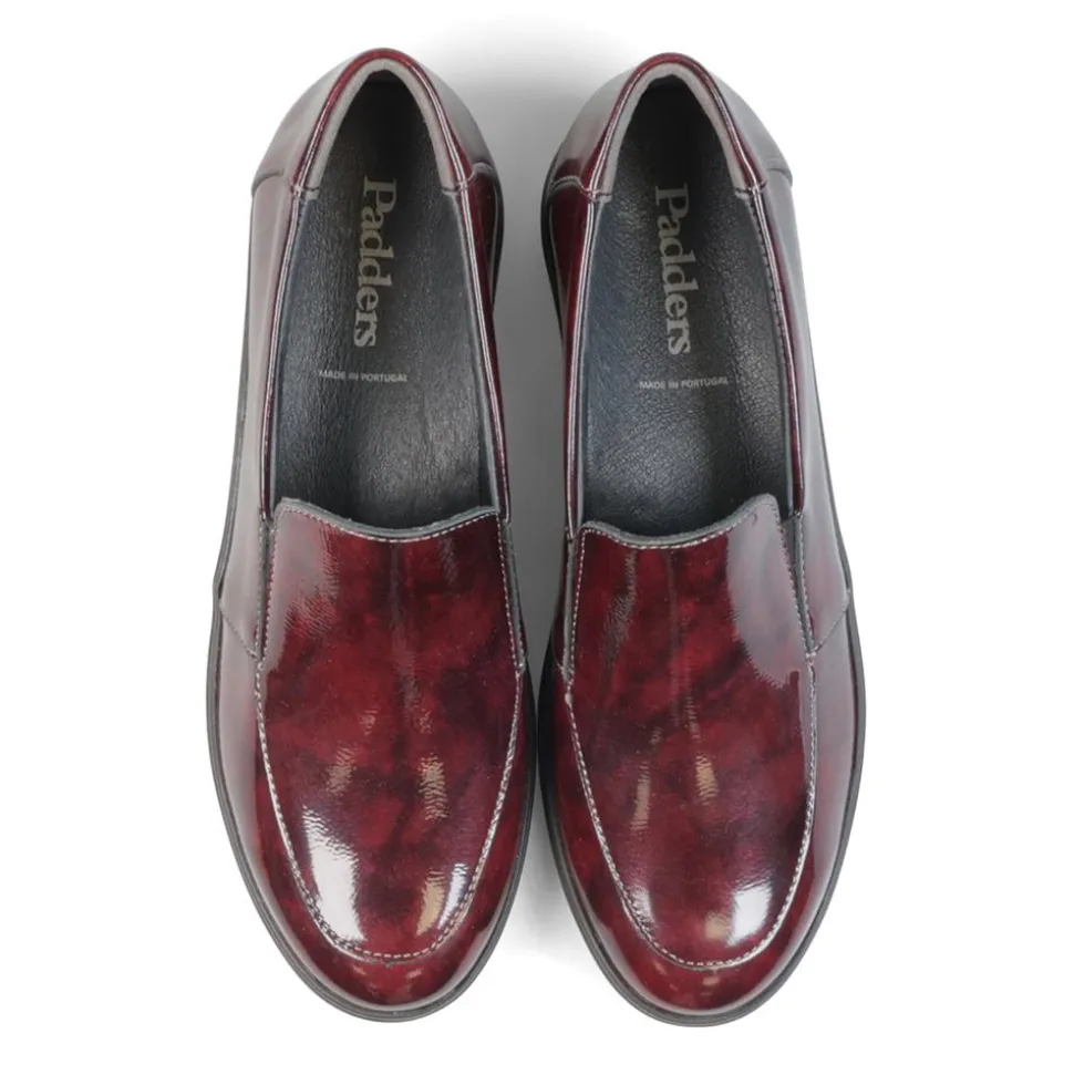 Padders Ladies Comfort 2E Fit - Burgundy Patent