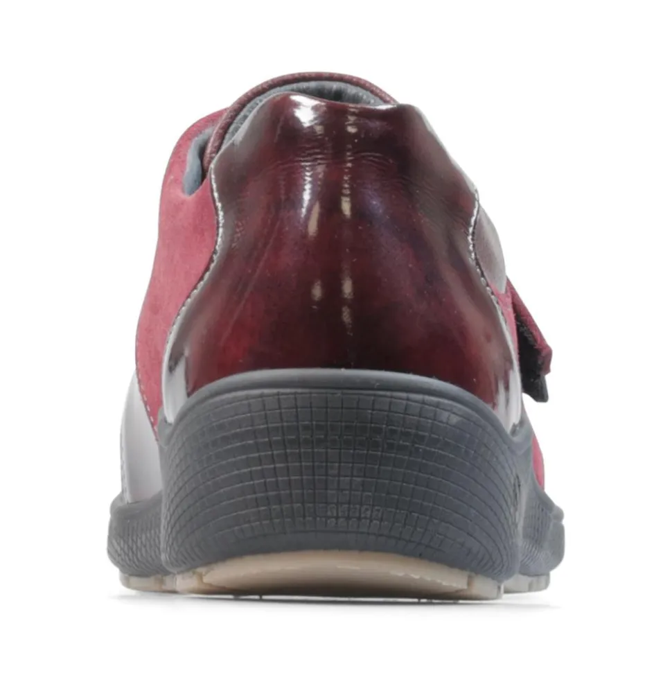 Padders Ladies Comfort 2E Fit - Burgundy Suede Combi