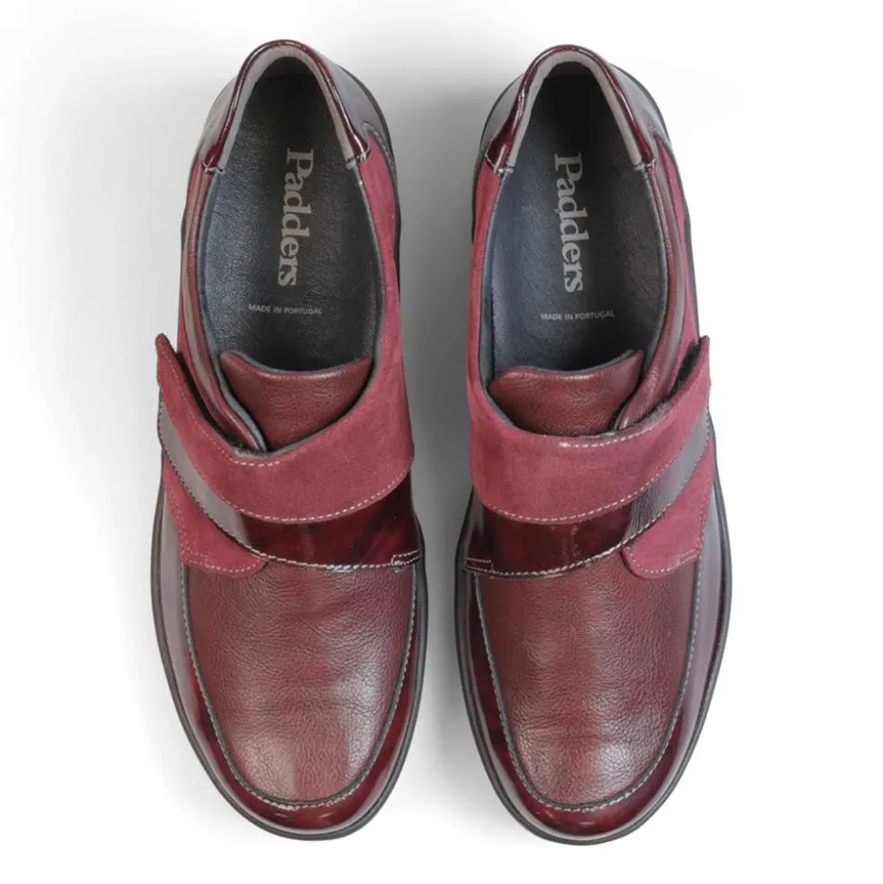 Padders Ladies Comfort 2E Fit - Burgundy Suede Combi