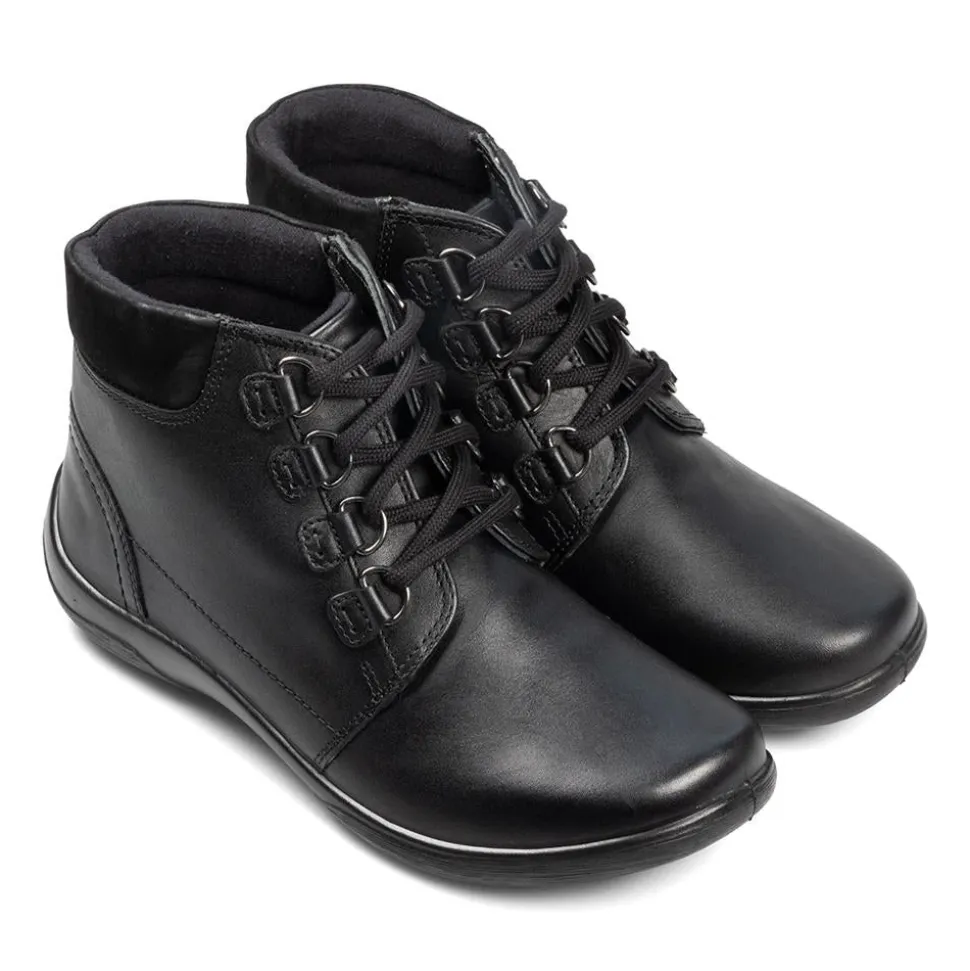 Padders Ladies Dual Fit Comfort 2E/3E - Black Leather