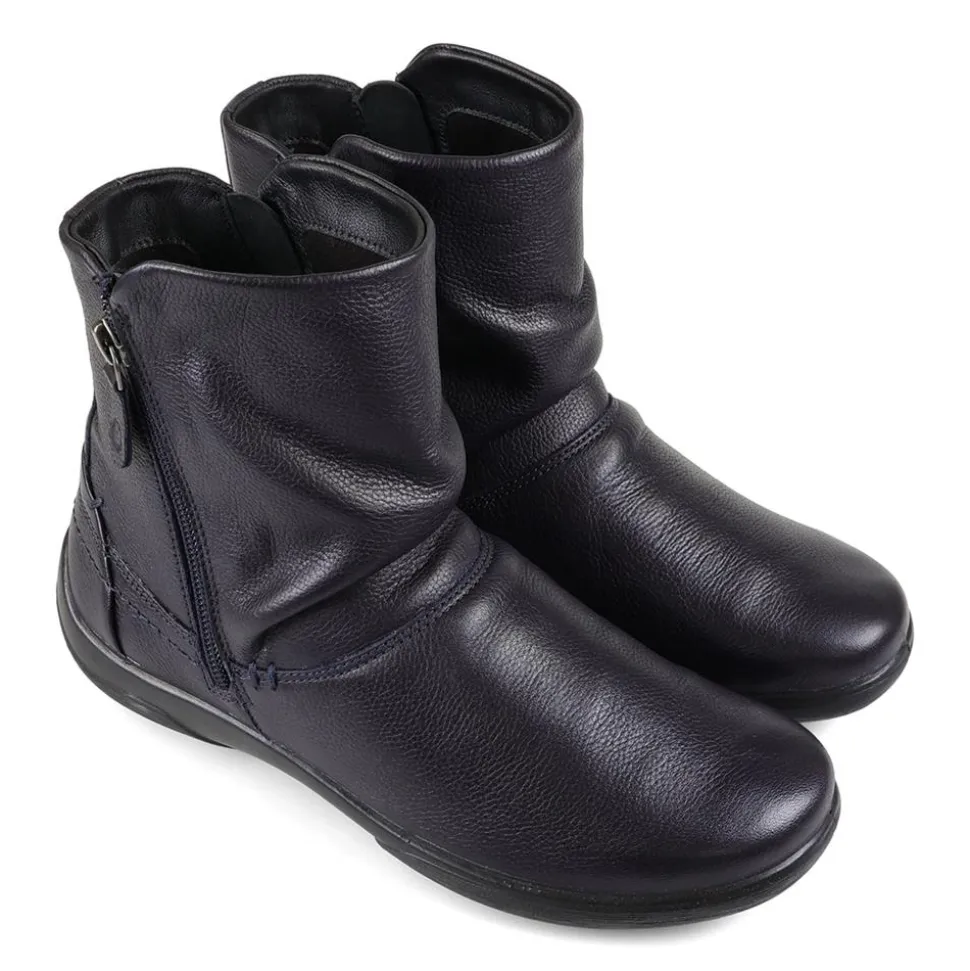 Padders Ladies Dual Fit Comfort 2E/3E - Navy Leather