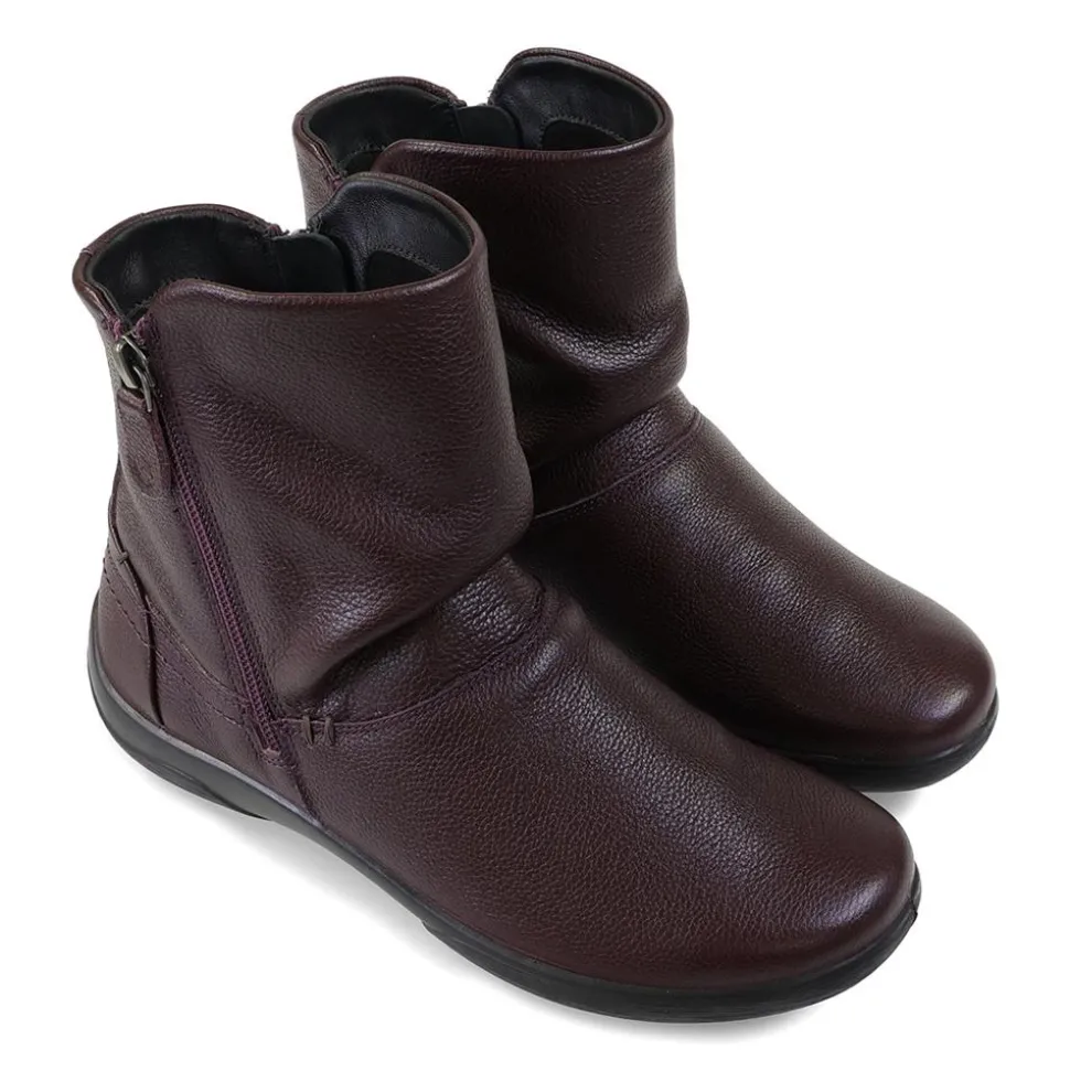 Padders Ladies Dual Fit Comfort 2E/3E - Plum Leather
