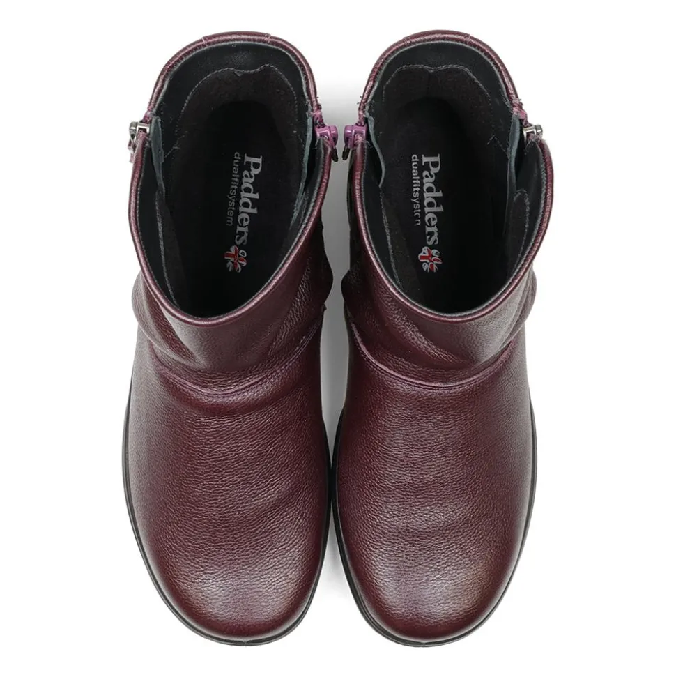 Padders Ladies Dual Fit Comfort 2E/3E - Plum Leather