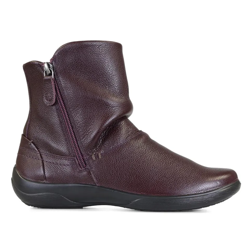 Padders Ladies Dual Fit Comfort 2E/3E - Plum Leather