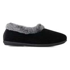 Padders Ladies Dual Fit Slippers 2E/3E - BLACK SPARKLE CORD