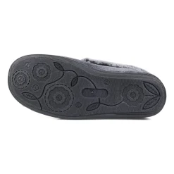 Padders Ladies Dual Fit Slippers 2E/3E - Grey Sparkle Cord