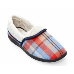 Padders Ladies Slippers 2E Fit DM Construction - Blue Combi