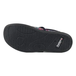 Padders Ladies Slippers 2E Fit DM Construction - Denim Floral Cord
