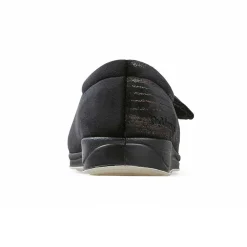 Padders Ladies Slippers 2E Fit Vulcanised - BLACK/MULTI